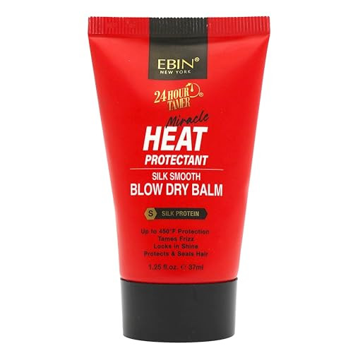 Ebin York 24Hour Tamer Heat Protectant Spray 3.38Fl.Oz/100Ml Thermal Protection For Hair Lightweight Protects Heat Damage Safe All Hair Types