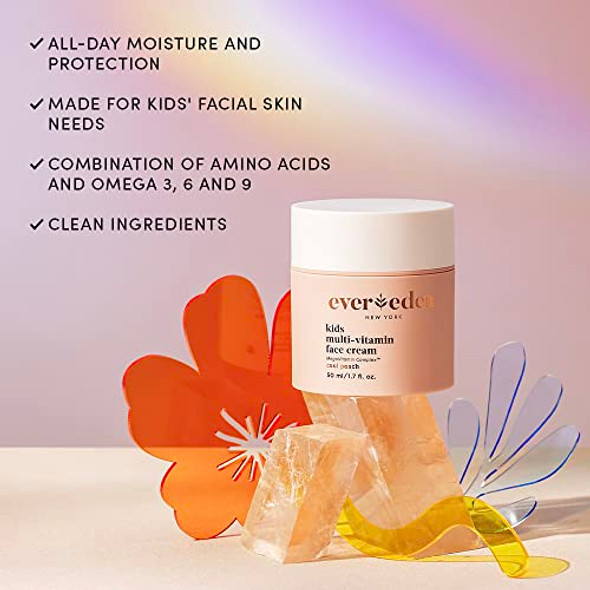 Evereden Kids Face Cream: Cool Peach 1.7 Oz. & Spf 30 Mineral Sunscreen Clean And Non-Toxic Kids Products Multi-Vitamin Skin Care