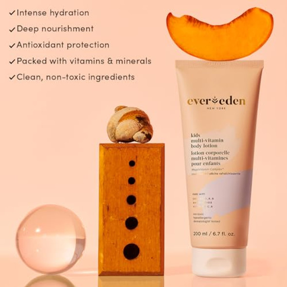 Evereden Kids Multi-Vitamin Body Lotion (6.8 Fl.Oz. Fresh Pomelo): Gentle & Non-Toxic Moisturizing Lotion Nourishing & Protective Lotion For Kids
