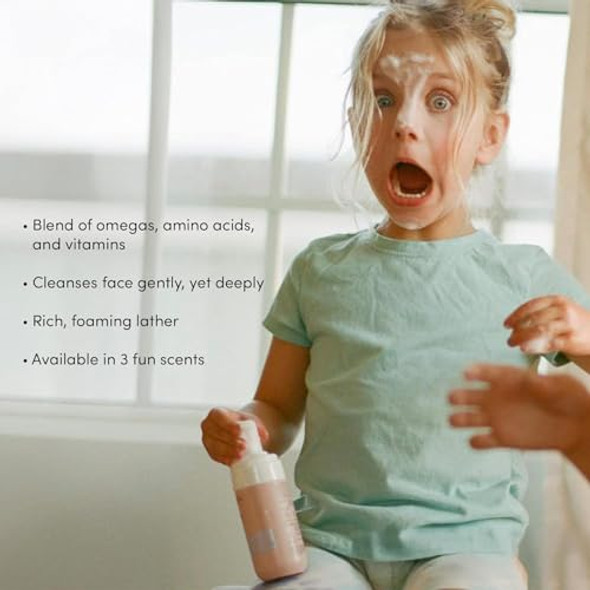 Evereden Kids Face Wash: Cool Peach 3.4 Fl Oz. Gentle Skin Care Non-Toxic And Clean Ingredients Multi-Vitamin Skin Care For Kids Pack Of 2