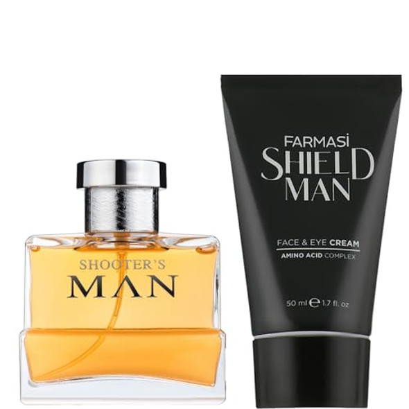 Farmasi Men'S Set Shooter'S Man Eau De Toilette Shield Man Face & Eye Cream