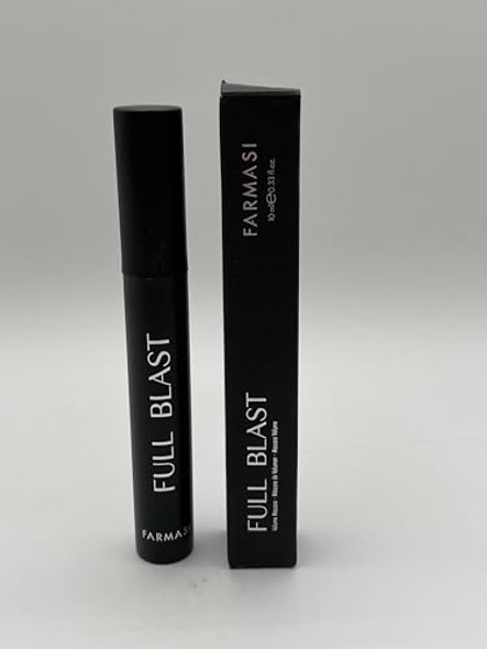 Farmasi Mascara Full Blast Volume 10Ml/0.34Floz - Extreme Volume Mascara Lengthening Mascara Intense Black Mascara Smudge-Proof Mascara Long-Lasting Formula Daily Wear Mascara Bold Lashes