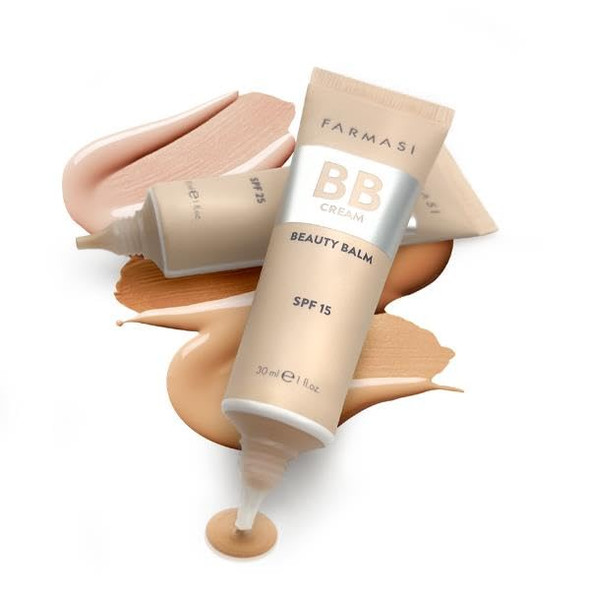 Farmasi Make Up Bb Cream Beauty Balm Full-Coverage Foundation Concealer Moisturizer Bb Cream For All Skin Types 1 Fl. Oz. / 30 Ml (Tan)