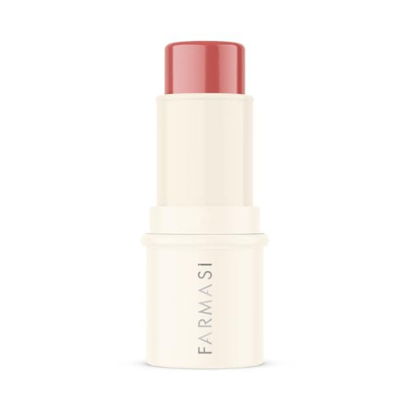 Farmasi Blush Stick Vibrant & Bold – Vitamin E-Enriched Dermatologically Tested Matte Finish For Lips & Cheeks 0.14 Oz / 4 G Play