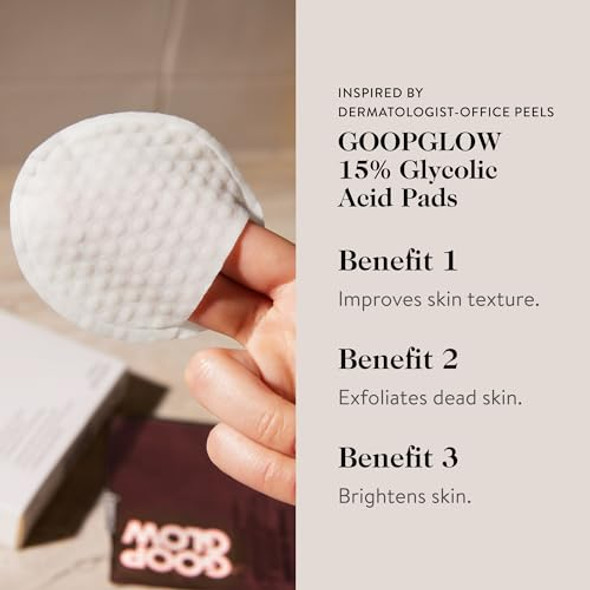 Goop Beauty Glowing Skin Kit 4-Pack Of Glycolic Acid Peel Pads 1 Fl Oz Of Hydrating Face Oil