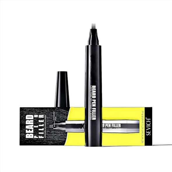 Gowwim Waterproof And Sweatproof Beard Pen Precisely Fills In Beard Gaps To Create A Thick And Lush Beard Effect Suitable For All Beards Dark Brown