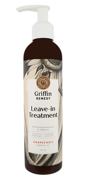 Griffin Remedy Leave-In Conditioner Treatment-Lightweight Moisture Formula To Smooth Frizz And Add Shine For All Hair Types-All Natural Sulfate Paraben 8 Fl Oz