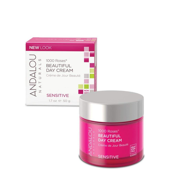 Andalou Naturals 1000 Roses Beautiful Day Cream, 1.7 Ounce