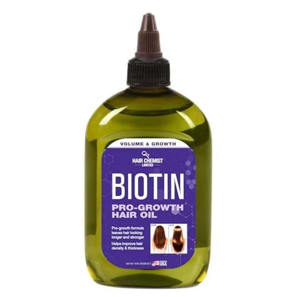 Hair Chemist Pro-Growth Biotin Hair Oil Large 12 Oz. - Hair Oil For Hair Growth