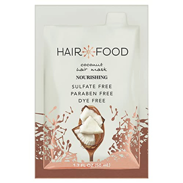 Hair Food Moisturizing Hair Mask For Curly Hair Coconut Paraben & Dye 1.7 Fl Oz 10 Count