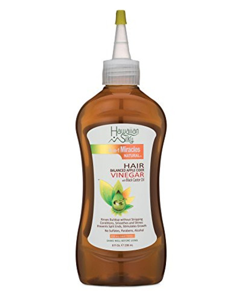 Hawaiian Silky Hawaiian Silky 14-In-1 Miracles Balanced Apple Cider Vinegar With Black Castor Oil 8 Fluid Ounce Brown 8 Fl Ounce