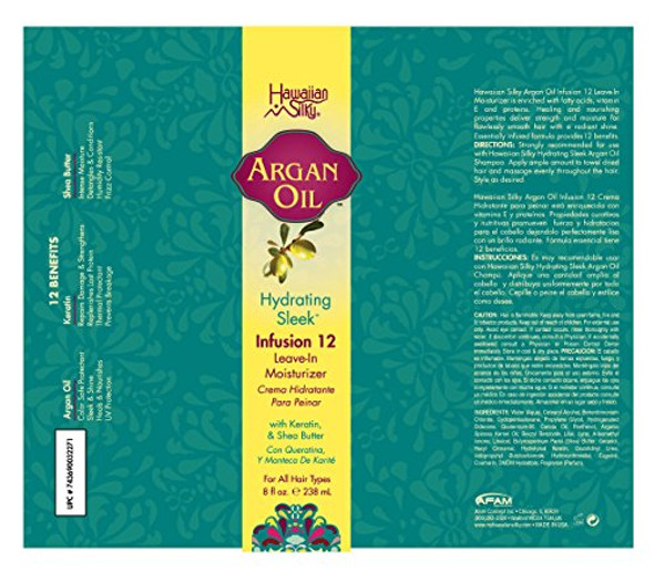 Argan Oil Leave In Conditioner 12 Oz - Vitamin E & Shea Butter Enriched Moisturizer With 12 Benefits Infusion - Good On Color Treated Hair - For Men Women & Kids Ha16