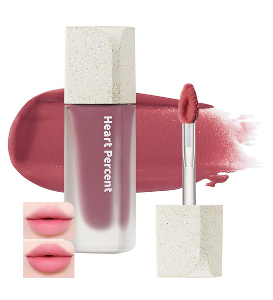 Heart Percent Dote On Mood Blurry Fog Tint Velvety Matte Soft & Fuzzy Creamy Lightweight Vegan Lip Stains With Personal Color Analysis #01. Mellow Peach