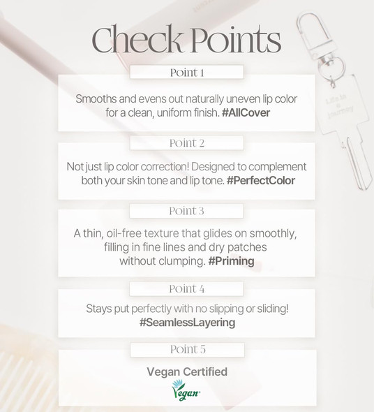 Heart Percent Dote On Mood All Cover Lip Base Comfortable & Flawless Lip Tone & Texture Correction W/Lightweight Texture #01. Creamy Beige