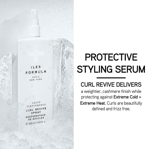 Iles Formula Curl Revive Spray – Leave-In Styling Serum Defines Curls Anti-Frizz & Anti-Humidity Heat & Color Protection With Silk Extract Macroloba Seed & Coconut Alkanes 6.8 Fl Oz (200 Ml)