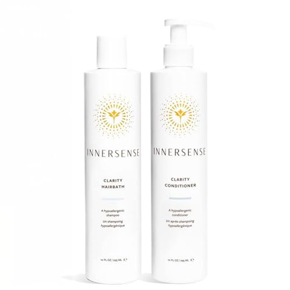 Innersense Organic Beauty - Natural Clear + Calm Hypoallergenic Clarity Hairbath + Conditioner Duo Non-Toxic Cruelty- Haircare (10 Fl Oz 295 Ml)