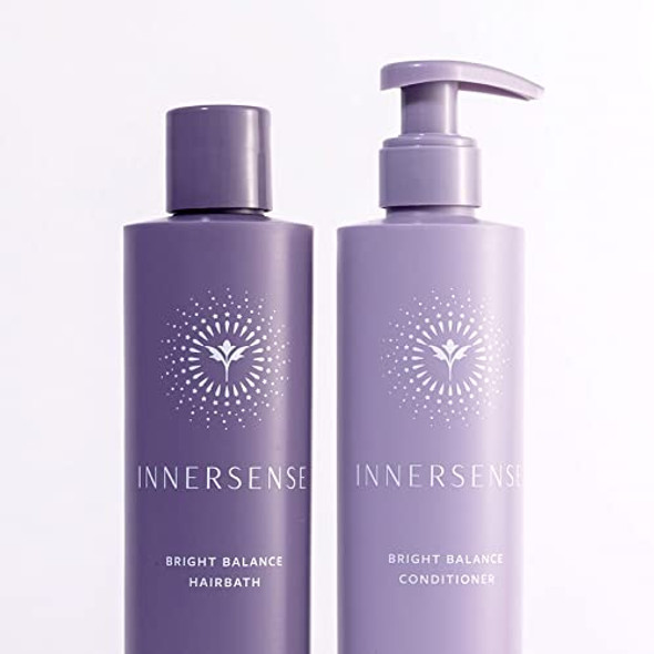 Innersense Organic Beauty - Natural Bright + Balanced Purple Toning Shampoo + Conditioner Value Duo Non-Toxic Cruelty- Vegan Haircare (10 Fl Oz 295 Ml)