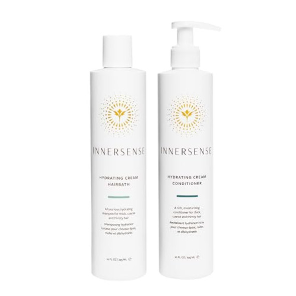 Innersense Organic Beauty - Natural Hydrating Hairbath Shampoo + Cream Conditioner Duo Non-Toxic Cruelty- Clean Haircare (10 Fl Oz Each)