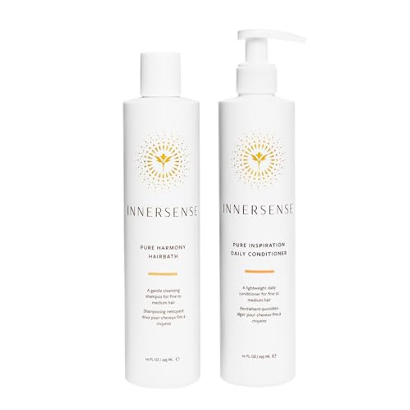 Innersense Organic Beauty - Pure Harmony Hairbath Shampoo + Inspiration Conditioner Duo Non-Toxic Cruelty- Clean Haircare (10 Fl Oz Each)