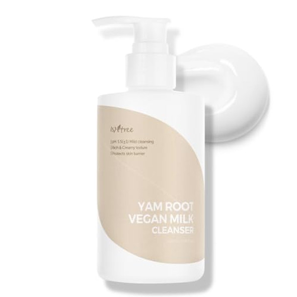 Isntree Yam Root Vegan Milk Cleanser 220Ml 7.43 Fl.Oz Korean Facial Cleanser For Sensitive Skin Rich & Creamy Texture Hydrating & Mild Vegan & Cruelty- Skincare