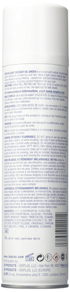 Isoplus Oil Sheen Light Spray Coconut Oil 9 Oz