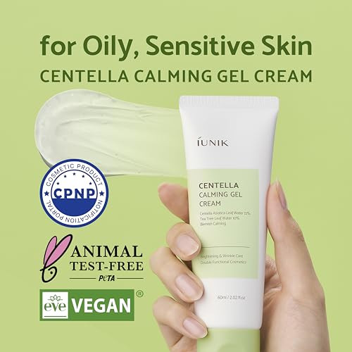 Iunik Centella Edition Skincare Set (Cream 2.02 Fl.Oz. & Mini Serum 0.51 Fl.Oz.) - Centella Asiatica And Tea Tree Leaf Waters To Soothe Calm Moisturize And Protect The Skin