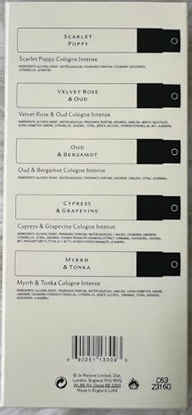 Jo Malone Cologne Intense Discovery Collection 5 Mini Perfume 1.5Ml Each