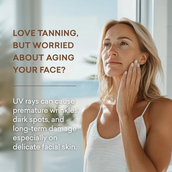 Just Nutritive Sunless Facial Tanning Cream & Body Nutritive Serum Self-Tanner For Face + Hydrating Body Oil For Glowing Smooth Radiant Skin Natural 2-Pack