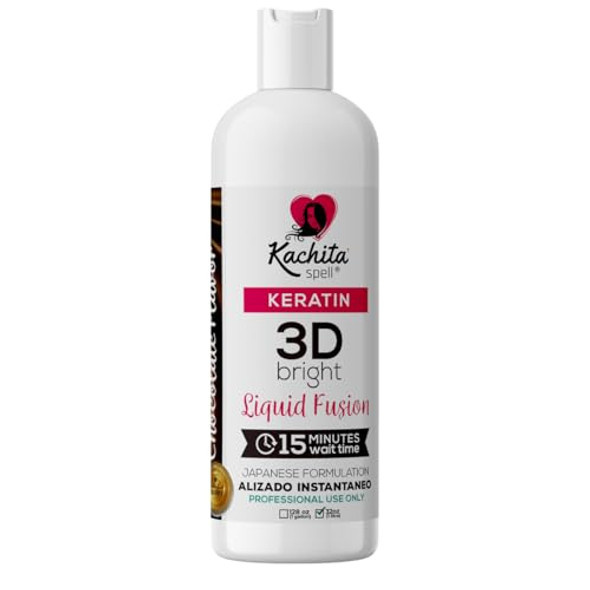 Kachita Spell Brazilian 3D Chocolate Keratin Treatment Kit 32 Floz Hair Blowout Treatment Straightens And Smooths Repairs Conditions Strengthens Sulfate No Salt No Paraben Made In Usa