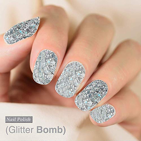 Karma Organic Natural Nail Polish-Non-Toxic Nail Art Vegan And Cruelty- Nail Paint (Glitter Bomb)