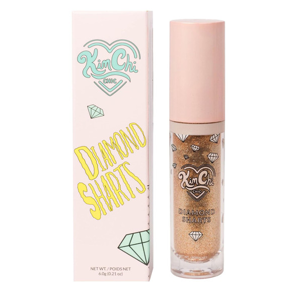 Kimchi Chic Beauty Diamond Sharts Liquid Glitter Eyeshadow Cream Eyeshadow And Body Glitter Makeup 0.21 Fl Oz - World Dominance