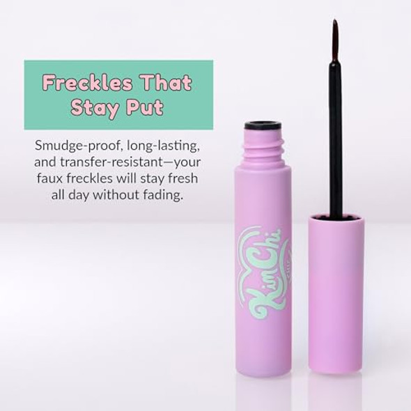 Kimchi Chic Beauty Candy Girl Fake Freckle Pen Natural-Looking And Fast-Drying Faux Freckles Face Makeup Afternoon In The Flower Field Red-Brown Shade 0.10 Fl Oz