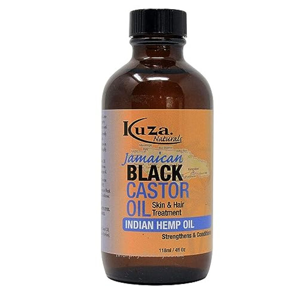 Kuza Jamaican Black Castor Oil Skin & Hair Treatment - Indian Hemp Oil 4 Fl Oz