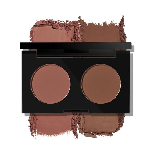 Kyda 2 Color Eyeshadow Palette Taupe Brown And Matte Nude Eyeshadow Powder Highly Pigment Soft And Blendable Makeup For Daily Look -02