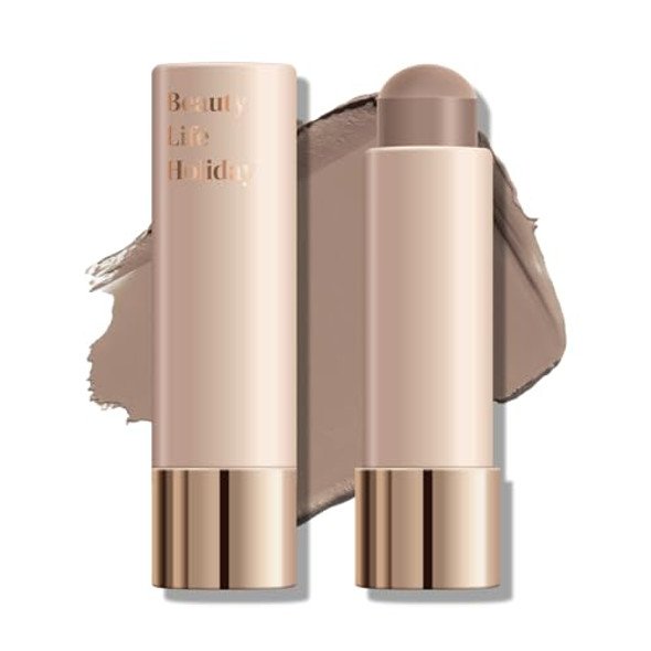 Kyda Cool Toned Contour Stick Natural Matte Cream Contour Lightweight Non-Clumping Face Shaping Makeup Blendable Smooth Matte Bronzer Stick Buildable Coverage Portable Travel Size 01 Cold