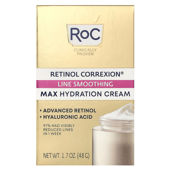 Roc Retinol Correxion Max Daily Hydration Anti Aging Cream with Hyaluronic Acid 1.7 oz