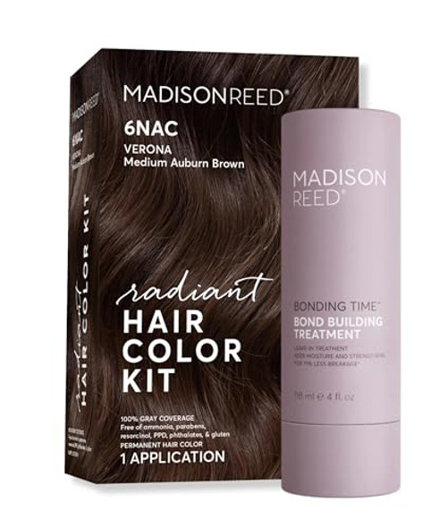Madison Reed Hair Color & Bonding Time Bundle - Radiant Hair Color Kit In Verona Brown - 6Nac And Bonding Time Hair Serum