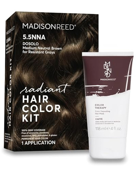 Madison Reed Radiant Refresh Hair Color Bundle - Radiant Hair Color Kit In Dosolo Brown - 5.5Nna And Color Therapy In Caffe