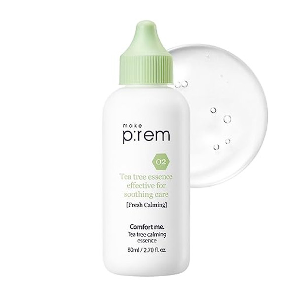 [Make P:Rem] Comfort Me. Tea Tree Calming Essence Soothing Essence Lightweight And Watery Essence Quick-Absorbing Essence For Sensitive Skin 80Ml 2.70 Fl.Oz. Makep:Rem Makeprem