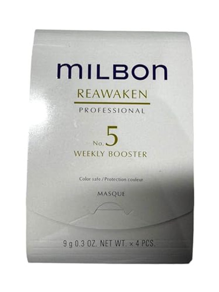 Milbon No. 5 Reawaken Professional Weekly Booster Hair Masque Color Safe 4 X 0.3 Fl. Oz.