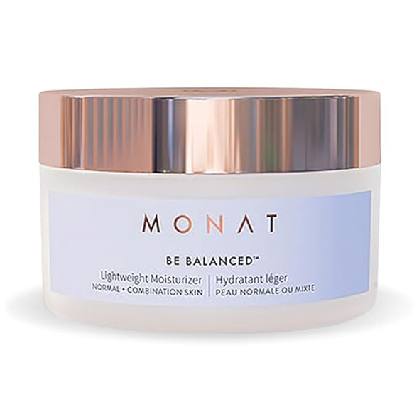 Monat Be Balanced Lightweight Moisturizer - Restoring & Smoothing Hydrating Face Moisturizer With Hyaluronic Acid. Light Moisturizer Face Cream For Daily Skincare Routine - Net Wt. 45 Ml / 1.52 Fl Oz