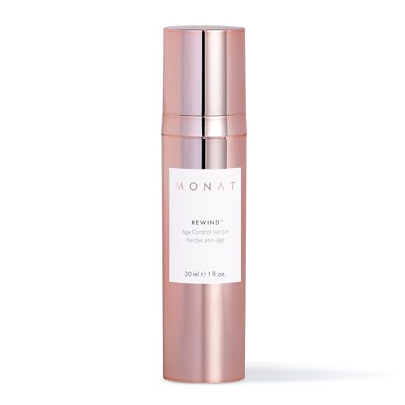 Monat Rewind Age Control Nectar - Fast Absorbing Hydrating Serum. Skin Perfecting Natural Aha. Correcting & Transforming Face Serum Anti Aging Face Cream W/Hyaluronic Acid - Net Wt 30 Ml / 1 Fl. Oz.