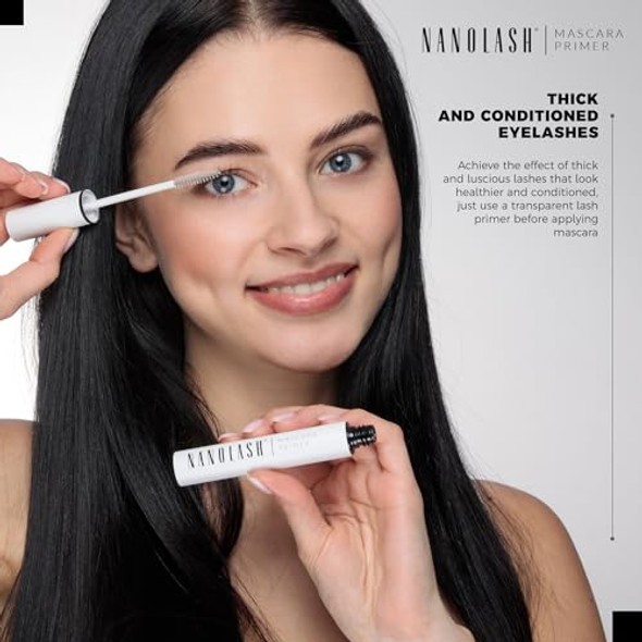 Nanolash Mascara Primer 10 Ml - Increases Volume Mascara Base Eyelash Nourishing Base Transparent Lash Primer