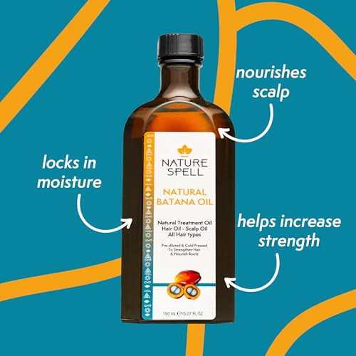 Nature Spell Batana Oil For Hair Growth Pre-Diluted Scalp Oil Strengthens And Repairs Damaged Strands Nourishes And Hydrates Split Ends Adds Shine For All Hair Types Vegan 5.07 Fl Oz