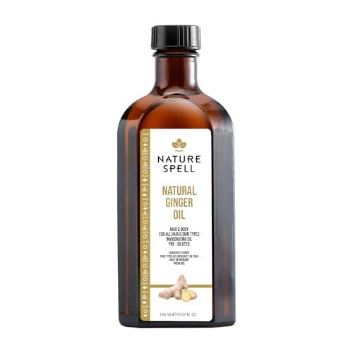 Nature Spell Ginger Oil For Hair & Body Pre-Diluted Oil To Reduce Dandruff Ease Muscle Aches And Revitalise Skin Multipurpose Use For All Hair & Skin Types Vegan 5.07 Fl Oz