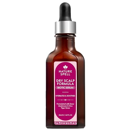 Nature Spell Dry Scalp Serum Hydrating And Soothing Formula With Hyaluronic Acid & Plant Collagen Lightweight Vegan 1.69 Fl Oz