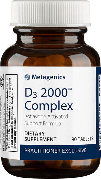 Metagenics D3 2,000 Complex Vitamin D Supplement 50 mcg (2,000 IU) Support for Bone, Cardiovascular, and Immune Health | 90 Count