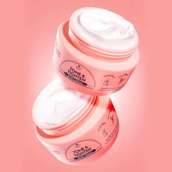 Nature Spell Firming & Toning Body Cream With Hyaluronic Acid Plant Collagen & Ginseng Tightening Moisturizer For Skin Elasticity For All Skin Types Vegan 8.45 Fl Oz