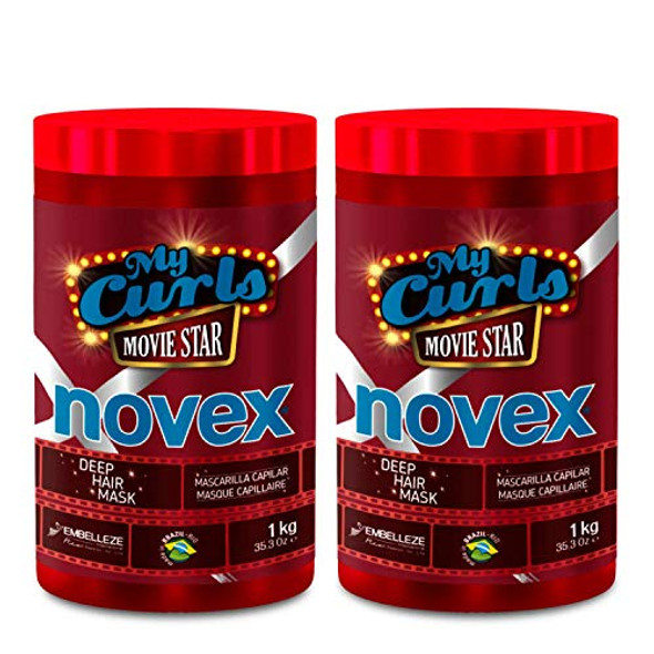 Novex My Curls Movie Star Hair Mask – Luminous Shine And Voluminous Curls– (Pack Of 2) – (1 Kg Each)