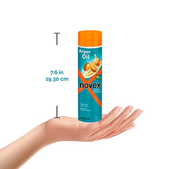 Novex Argan Oil Shampoo For Stronger Smoother Frizz- Hair - 10.14 Oz